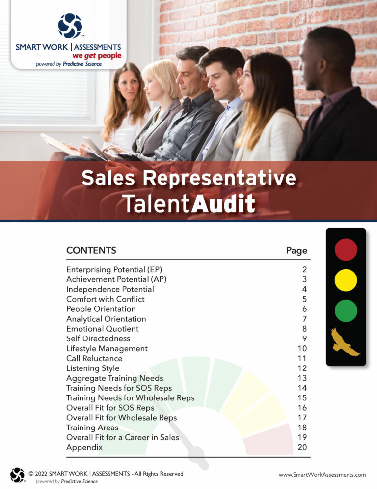 Sales Representative Talent Audit